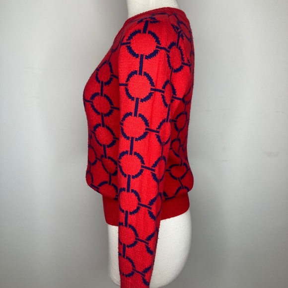 Joe Fresh SM red crew neck knit sweater - Picture 2 of 4